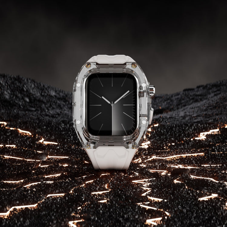 For Apple Watch SE 2023 44mm Modified PC Hybrid TPU Watch Case Band(Starlight Transparent) - Watch Cases by PMc TechLife | Online Shopping South Africa | PMc TechLife | Buy Now Pay Later Mobicred