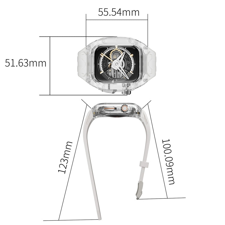 For Apple Watch Series 7 45mm Modified PC Hybrid TPU Watch Case Band(Starlight Transparent) - free shipping - PMc TechLife - Order now!