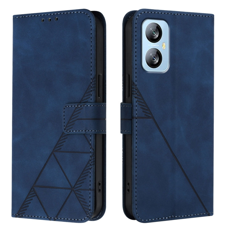 For Blackview A52 Crossbody 3D Embossed Flip Leather Phone Case(Blue) - More Brand by PMC TechLife | Online Shopping South Africa | PMC TechLife | Buy Now Pay Later Mobicred