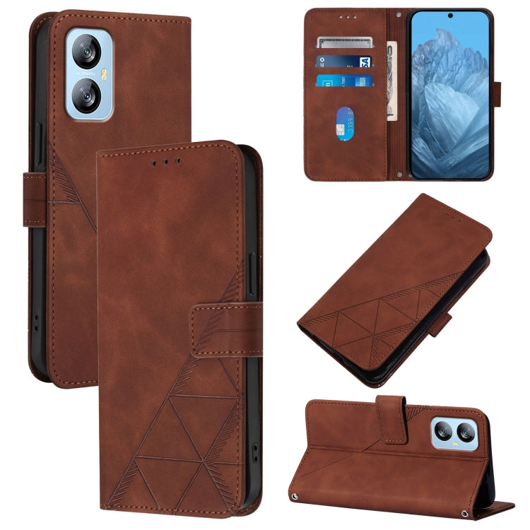 For Blackview A52 Crossbody 3D Embossed Flip Leather Phone Case(Brown) - More Brand by PMC TechLife | Online Shopping South Africa | PMC TechLife | Buy Now Pay Later Mobicred