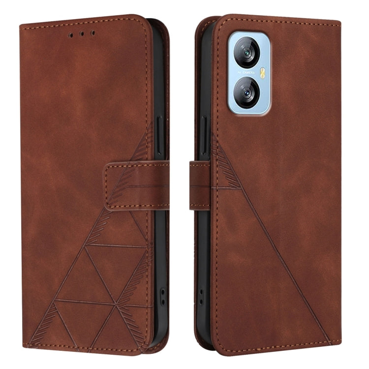 For Blackview A52 Crossbody 3D Embossed Flip Leather Phone Case(Brown) - More Brand by PMC TechLife | Online Shopping South Africa | PMC TechLife | Buy Now Pay Later Mobicred