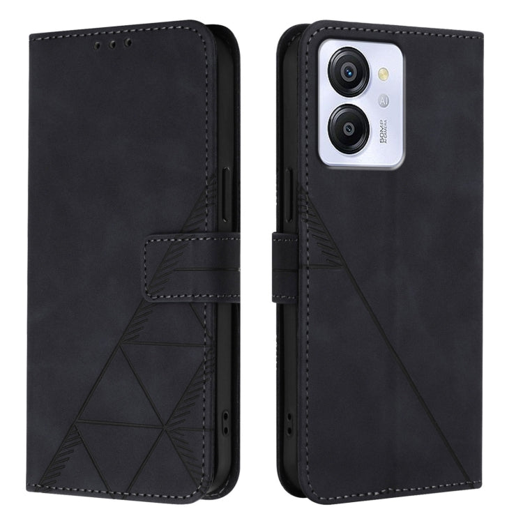 For Blackview Color 8 Crossbody 3D Embossed Flip Leather Phone Case(Black) - More Brand by PMC TechLife | Online Shopping South Africa | PMC TechLife | Buy Now Pay Later Mobicred