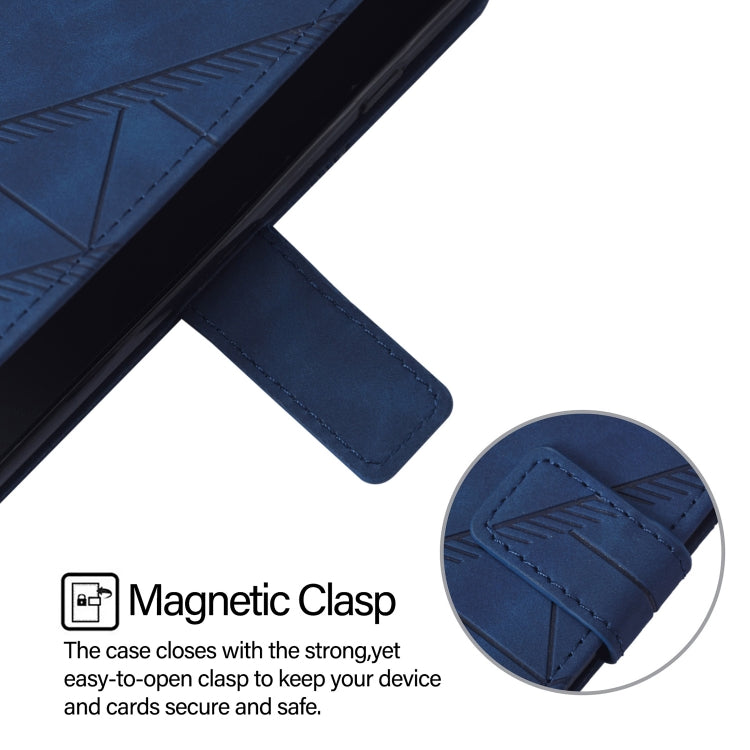 For Blackview Color 8 Crossbody 3D Embossed Flip Leather Phone Case(Blue) - More Brand by PMC TechLife | Online Shopping South Africa | PMC TechLife | Buy Now Pay Later Mobicred