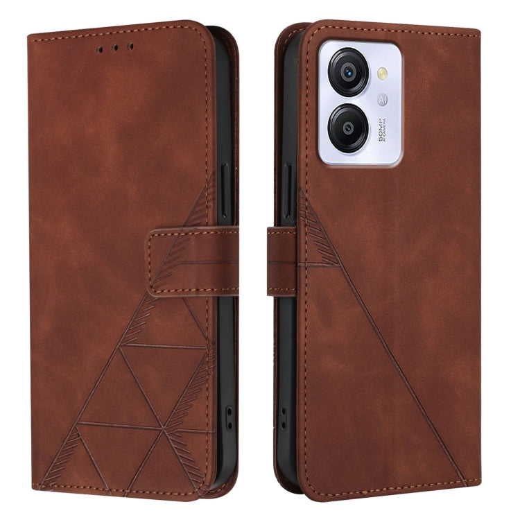 For Blackview Color 8 Crossbody 3D Embossed Flip Leather Phone Case(Brown) - More Brand by PMC TechLife | Online Shopping South Africa | PMC TechLife | Buy Now Pay Later Mobicred