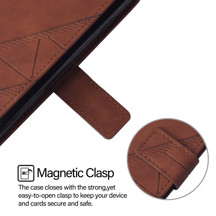 For Blackview Color 8 Crossbody 3D Embossed Flip Leather Phone Case(Brown) - More Brand by PMC TechLife | Online Shopping South Africa | PMC TechLife | Buy Now Pay Later Mobicred
