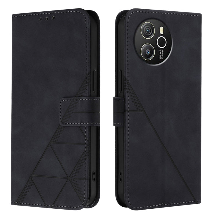 For Blackview Shark 8 Crossbody 3D Embossed Flip Leather Phone Case(Black) - More Brand by PMC TechLife | Online Shopping South Africa | PMC TechLife | Buy Now Pay Later Mobicred