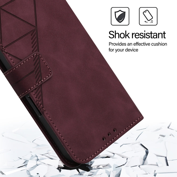 For Blackview Shark 8 Crossbody 3D Embossed Flip Leather Phone Case(Wine Red) - More Brand by PMC TechLife | Online Shopping South Africa | PMC TechLife | Buy Now Pay Later Mobicred