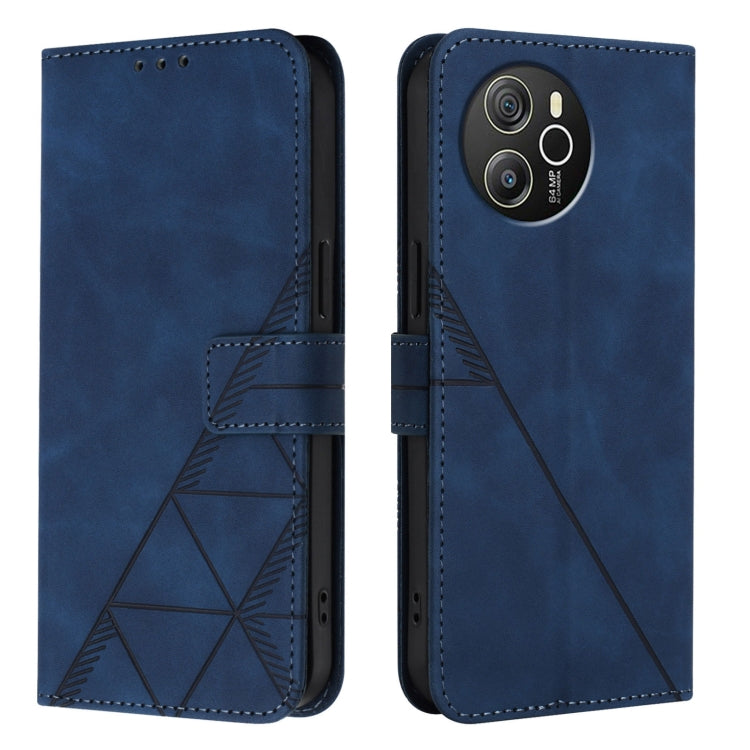 For Blackview Shark 8 Crossbody 3D Embossed Flip Leather Phone Case(Blue) - More Brand by PMC TechLife | Online Shopping South Africa | PMC TechLife | Buy Now Pay Later Mobicred
