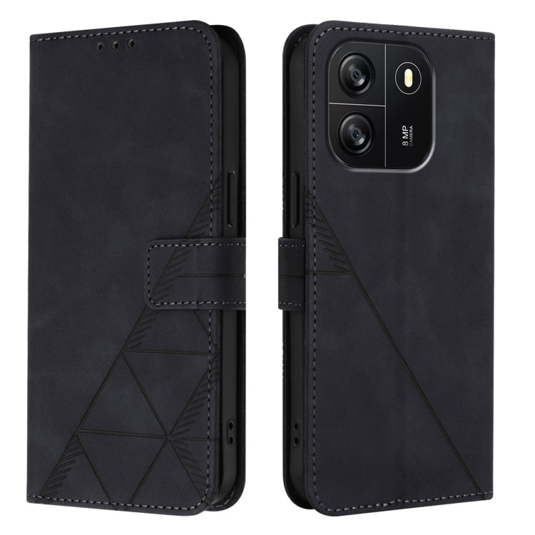 For Blackview Wave 6C Crossbody 3D Embossed Flip Leather Phone Case(Black) - free shipping - PMC TechLife - Order now!