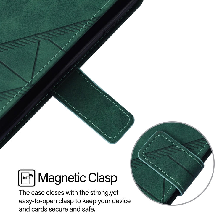 For Blackview Wave 6C Crossbody 3D Embossed Flip Leather Phone Case(Dark Green) - free shipping - PMC TechLife - Order now!