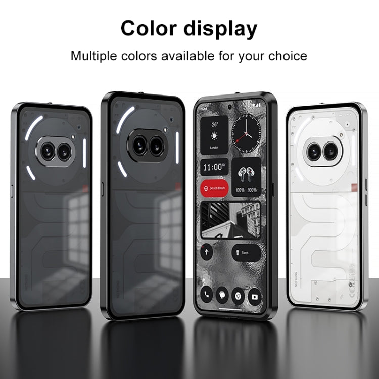 For Nothing Phone 2a Snap Buckle Metal Frame Frosted Phone Case(Grey) - More Brand by PMC TechLife | Online Shopping South Africa | PMC TechLife | Buy Now Pay Later Mobicred