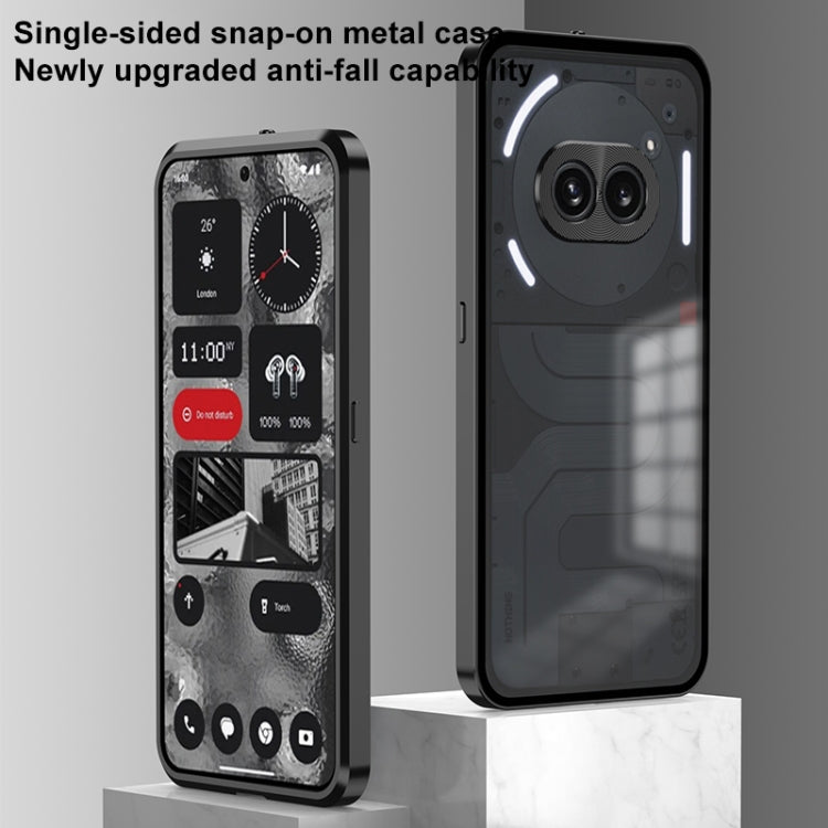 For Nothing Phone 2a Snap Buckle Metal Frame Frosted Phone Case(Silver) - Nothing Cases by PMC TechLife | Online Shopping South Africa | PMC TechLife | Buy Now Pay Later Mobicred