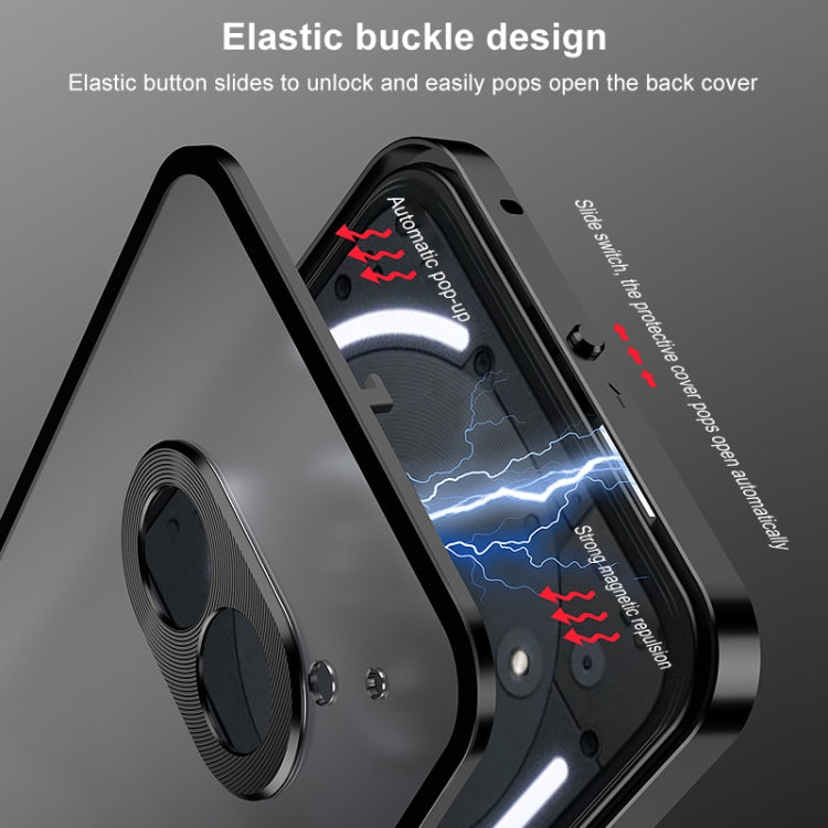 For Nothing Phone 2a Snap Buckle Metal Frame Frosted Phone Case(Grey) - More Brand by PMC TechLife | Online Shopping South Africa | PMC TechLife | Buy Now Pay Later Mobicred