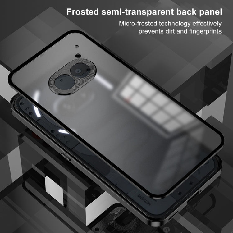 For Nothing Phone 2a Snap Buckle Metal Frame Frosted Phone Case(Grey) - More Brand by PMC TechLife | Online Shopping South Africa | PMC TechLife | Buy Now Pay Later Mobicred