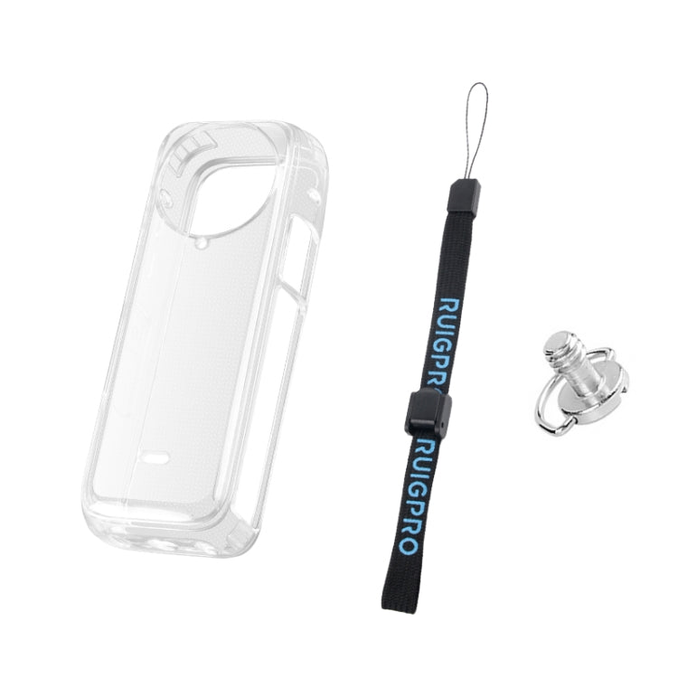 For Insta360 X4 Clear 1.5mm Soft TPU Protective Case With Hand Strap(Transperant) - Case & Bags by PMC TechLife | Online Shopping South Africa | PMC TechLife | Buy Now Pay Later Mobicred