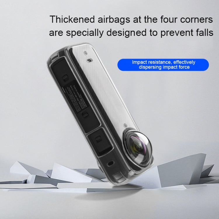 For Insta360 X4 Clear 1.5mm Soft TPU Protective Case With Hand Strap(Transperant) - Case & Bags by PMC TechLife | Online Shopping South Africa | PMC TechLife | Buy Now Pay Later Mobicred