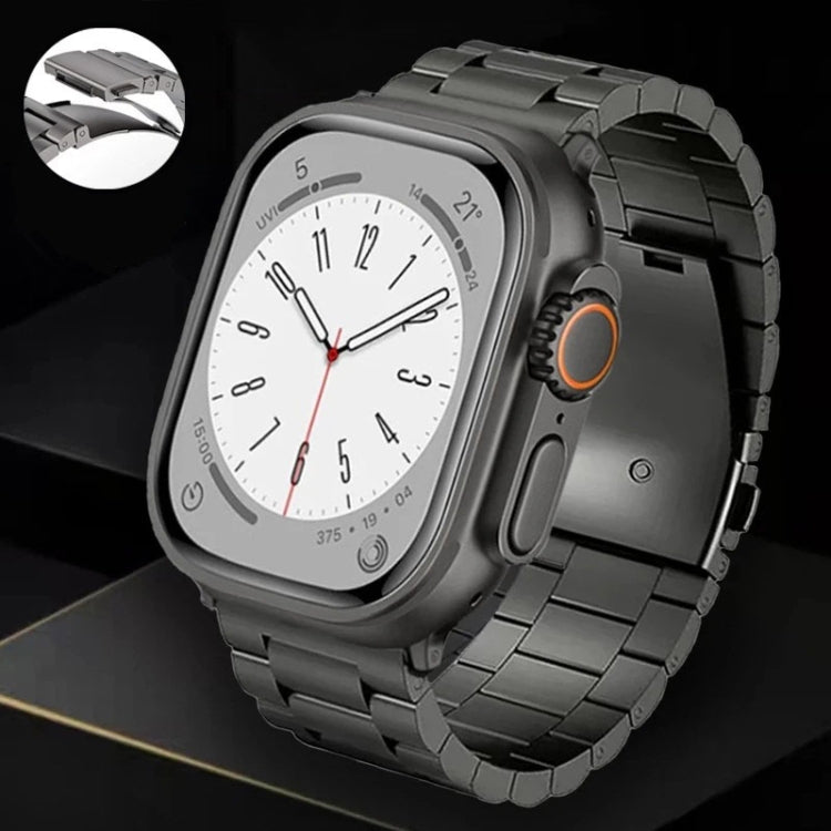 For Apple Watch Series 4 44mm 3-Bead Flat Buckle Titanium Alloy Watch Band(Silver) - free shipping - PMC TechLife - Order now!