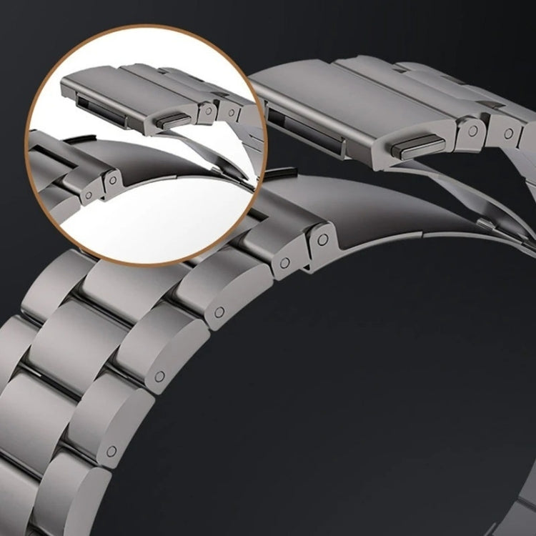 For Apple Watch Ultra 2 49mm 3-Bead Flat Buckle Titanium Alloy Watch Band(Silver) - free shipping - PMC TechLife - Order now!