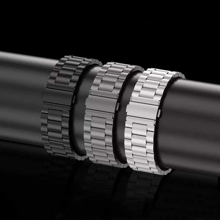 For Apple Watch Series 9 45mm 3-Bead Flat Buckle Titanium Alloy Watch Band(Silver) - free shipping - PMC TechLife - Order now!