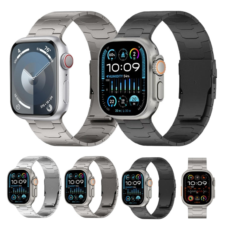 For Apple Watch Series 4 44mm 26mm Oracle Safety Buckle Titanium Alloy Watch Band(Silver) - free shipping - PMC TechLife - Order now!