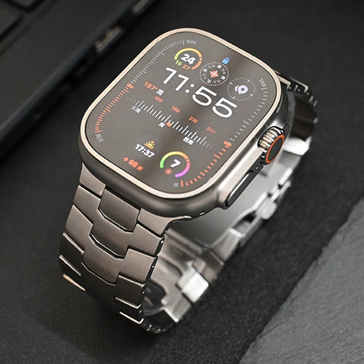 For Apple Watch Series 6 44mm 26mm Oracle Safety Buckle Titanium Alloy Watch Band(Silver) - free shipping - PMC TechLife - Order now!