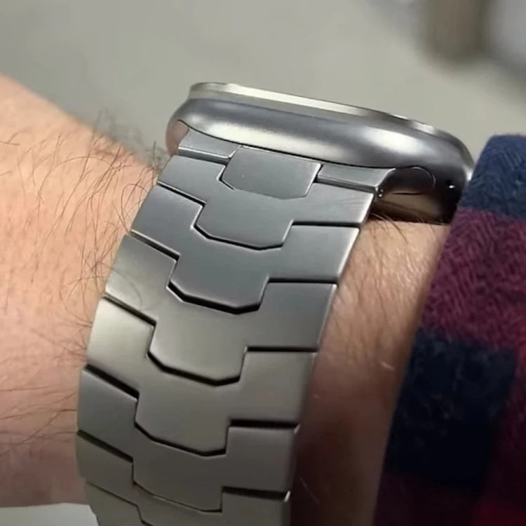 For Apple Watch SE 2022 44mm 26mm Oracle Safety Buckle Titanium Alloy Watch Band(Silver) - free shipping - PMC TechLife - Order now!