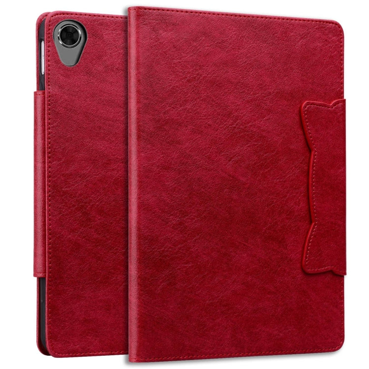 For Lenovo Tab M8 Cat Buckle Leather Tablet Case(Red) - Lenovo by PMC TechLife | Online Shopping South Africa | PMC TechLife | Buy Now Pay Later Mobicred