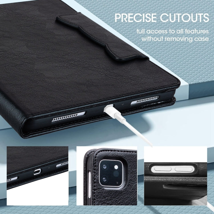 For Lenovo Tab P12 Cat Buckle Leather Tablet Case(Black) - Lenovo by PMC TechLife | Online Shopping South Africa | PMC TechLife | Buy Now Pay Later Mobicred