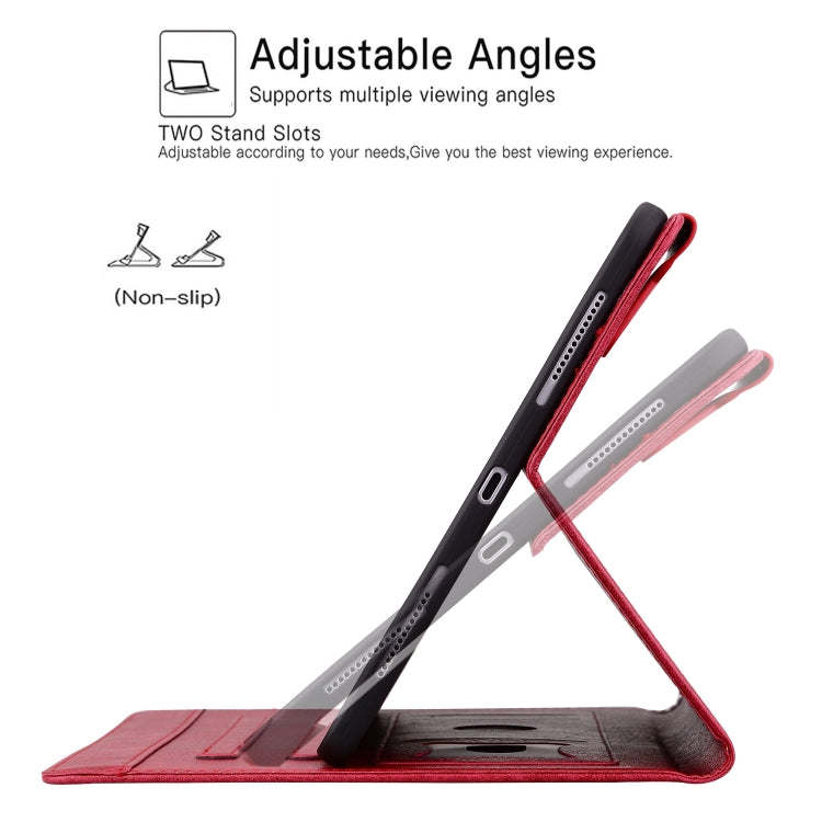 For Lenovo Tab P12 Cat Buckle Leather Tablet Case(Red) - Lenovo by PMC TechLife | Online Shopping South Africa | PMC TechLife | Buy Now Pay Later Mobicred