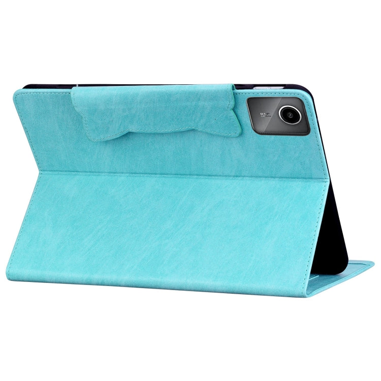 For Lenovo Xiaoxin Pad M11 2024 Cat Buckle Leather Tablet Case(Sky Blue) - Lenovo by PMC Jewellery | Online Shopping South Africa | PMC Jewellery | Buy Now Pay Later Mobicred