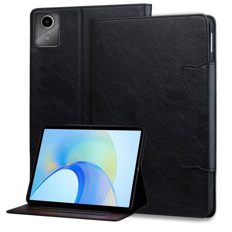 For Lenovo Xiaoxin Pad M11 2024 Cat Buckle Leather Tablet Case(Black) - Lenovo by PMC Jewellery | Online Shopping South Africa | PMC Jewellery | Buy Now Pay Later Mobicred
