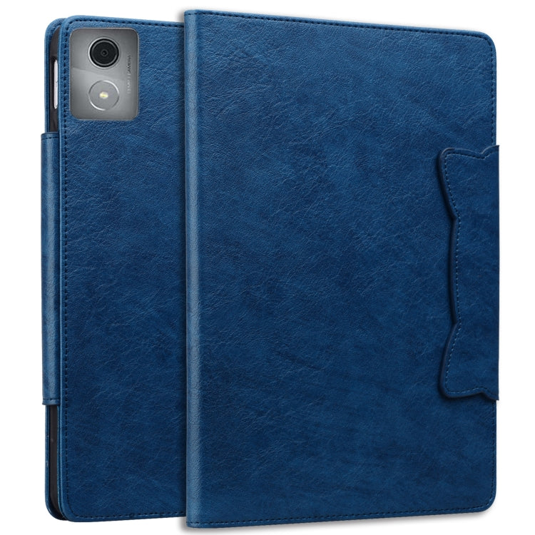 For Lenovo Tab K11 Plus / M11 Plus  Cat Buckle Leather Tablet Case(Royal Blue) - Lenovo by PMC TechLife | Online Shopping South Africa | PMC TechLife | Buy Now Pay Later Mobicred
