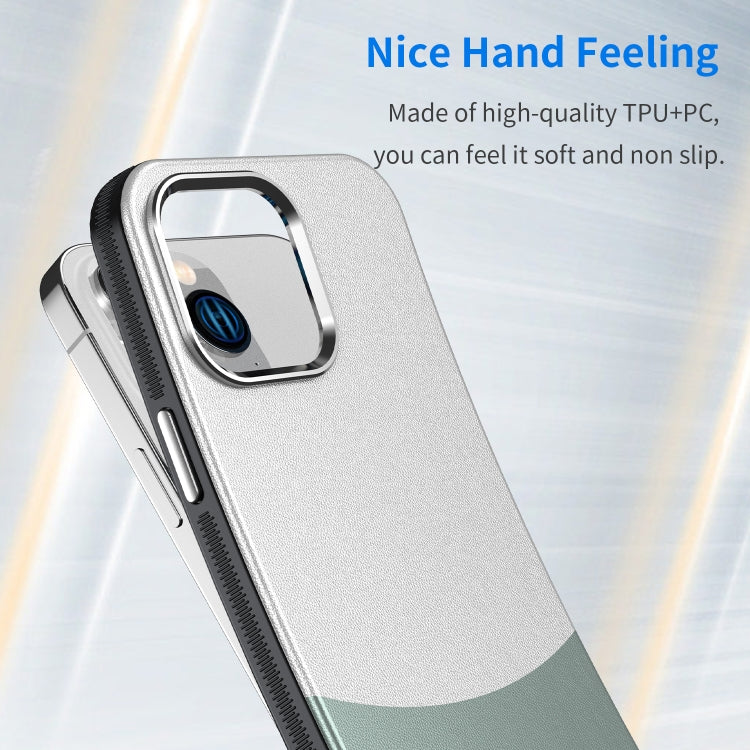 For iPhone 16 Plus Leather Texture MagSafe Magnetic TPU + PC Phone Case(Cyan) - iPhone 16 Plus Cases by PMC TechLife | Online Shopping South Africa | PMC TechLife | Buy Now Pay Later Mobicred