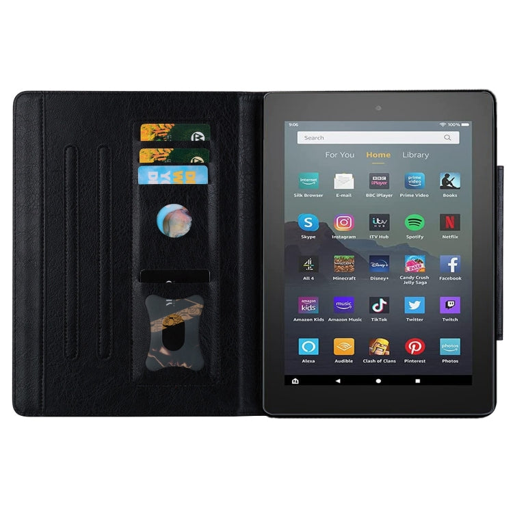 For Amazon Kindle Fire HD 10 2023 / 2021 Cat Buckle Leather Smart Tablet Case(Black) - Amazon by PMC TechLife | Online Shopping South Africa | PMC TechLife | Buy Now Pay Later Mobicred