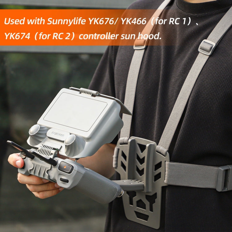 For DJI RC Pro Sunnylife Remote Control Waist Support Bracket Chest Strap(Grey) - free shipping - PMC TechLife - Order now!