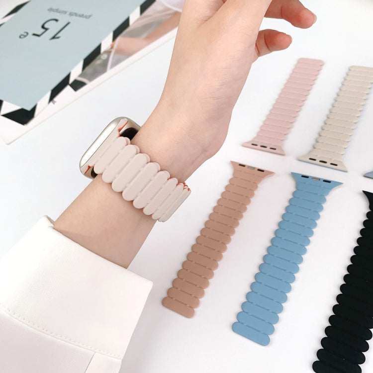 For Apple Watch Series 5 40mm Bamboo Magnetic Silicone Watch Band(Starlight) - Watch Bands by PMc TechLife | Online Shopping South Africa | PMc TechLife | Buy Now Pay Later Mobicred