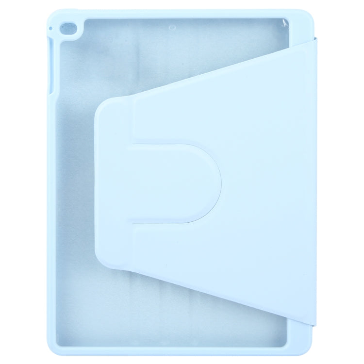 For iPad 9.7 2018 & 2017 / Air / Air2 GEBEI Acrylic TPU 3-folding Rotating Smart Tablet Leather Case withh Pen Slot(Sky Blue) - free shipping - PMc TechLife - Order now!