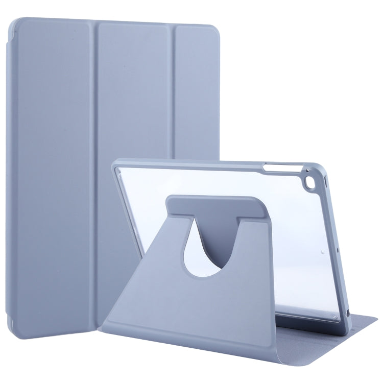 For iPad 9.7 2018 & 2017 / Air / Air2 GEBEI Acrylic TPU 3-folding Rotating Smart Tablet Leather Case withh Pen Slot(Light Purple) - free shipping - PMc TechLife - Order now!