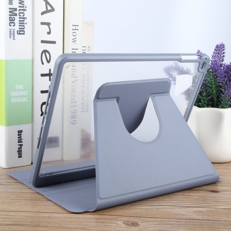 For iPad 9.7 2018 & 2017 / Air / Air2 GEBEI Acrylic TPU 3-folding Rotating Smart Tablet Leather Case withh Pen Slot(Light Purple) - free shipping - PMc TechLife - Order now!