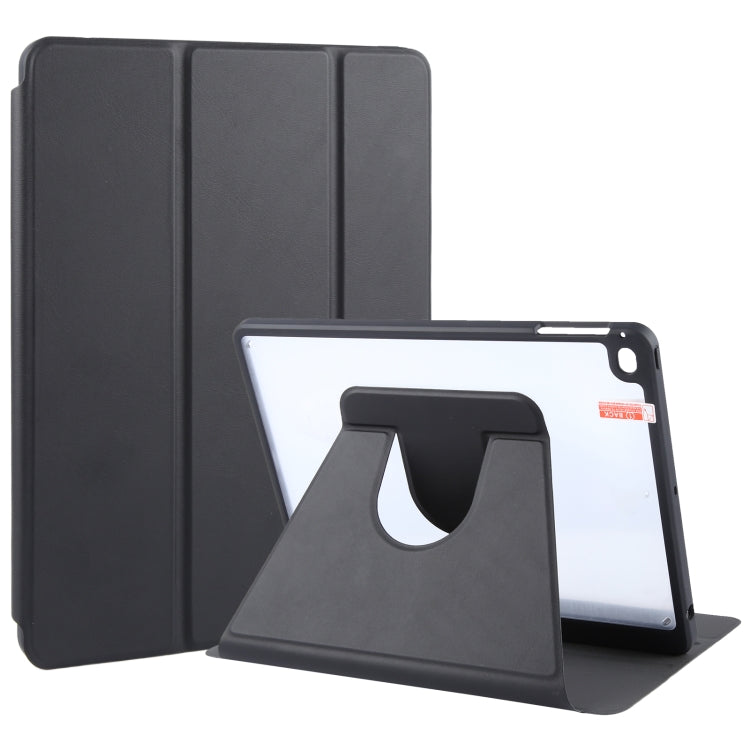 For iPad 9.7 2018 & 2017 / Air / Air2 GEBEI Acrylic TPU 3-folding Rotating Smart Tablet Leather Case withh Pen Slot(Black) - free shipping - PMc TechLife - Order now!