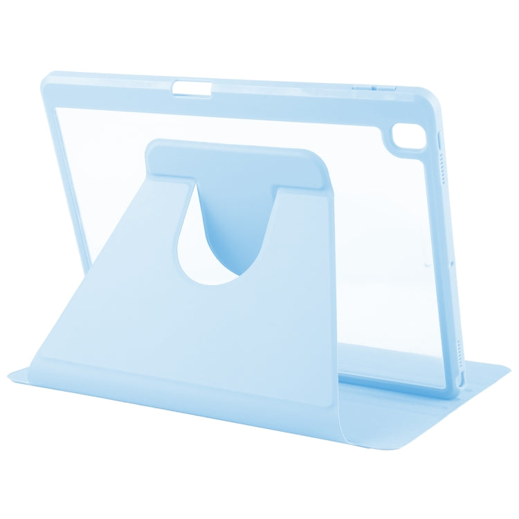 For iPad 10.2 2021 / 2020 / 2019 / Air 3 GEBEI Acrylic TPU 3-folding Rotating Smart Tablet Leather Case withh Pen Slot(Sky Blue) - free shipping - PMc TechLife - Order now!