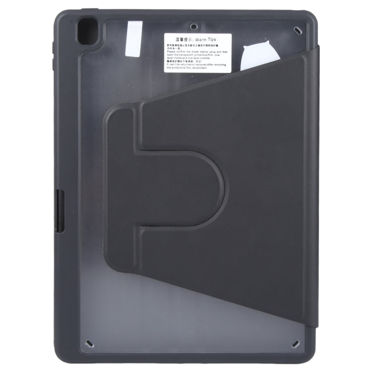 For iPad 10.2 2021 / 2020 / 2019 / Air 3 GEBEI Acrylic TPU 3-folding Rotating Smart Tablet Leather Case withh Pen Slot(Black) - free shipping - PMc TechLife - Order now!