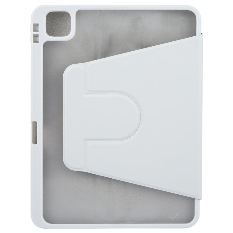 For iPad Air 11 2025 / 2024 / Air 5 GEBEI Acrylic TPU 3-folding Rotating Smart Tablet Leather Case withh Pen Slot(Grey) - iPad Air 11 2025 / 2024 Cases by GEBEI | Online Shopping South Africa | PMC TechLife | Buy Now Pay Later Mobicred