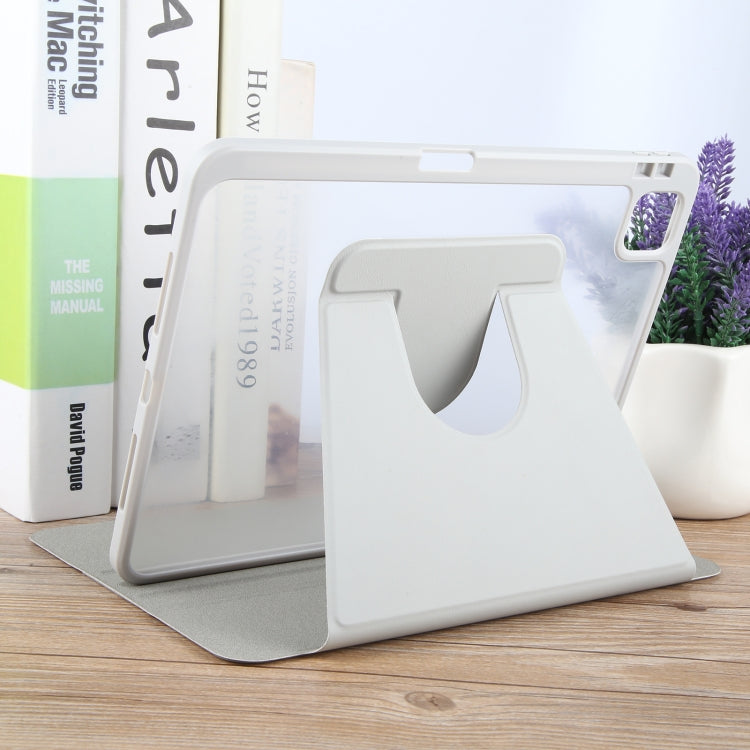 For iPad Pro 11 2024 GEBEI Acrylic TPU 3-folding Rotating Smart Tablet Leather Case withh Pen Slot(Grey) - iPad Pro 11 2024 Cases by GEBEI | Online Shopping South Africa | PMC TechLife | Buy Now Pay Later Mobicred