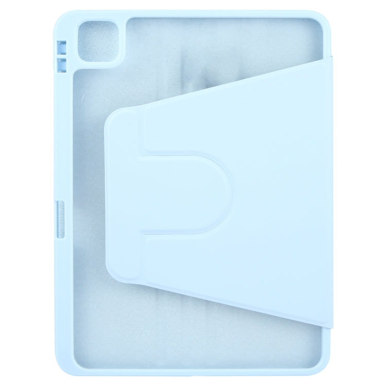 For iPad Pro 13 2024 GEBEI Acrylic TPU 3-folding Rotating Smart Tablet Leather Case withh Pen Slot(Sky Blue) - iPad Pro 13 2024 Cases by GEBEI | Online Shopping South Africa | PMC TechLife | Buy Now Pay Later Mobicred
