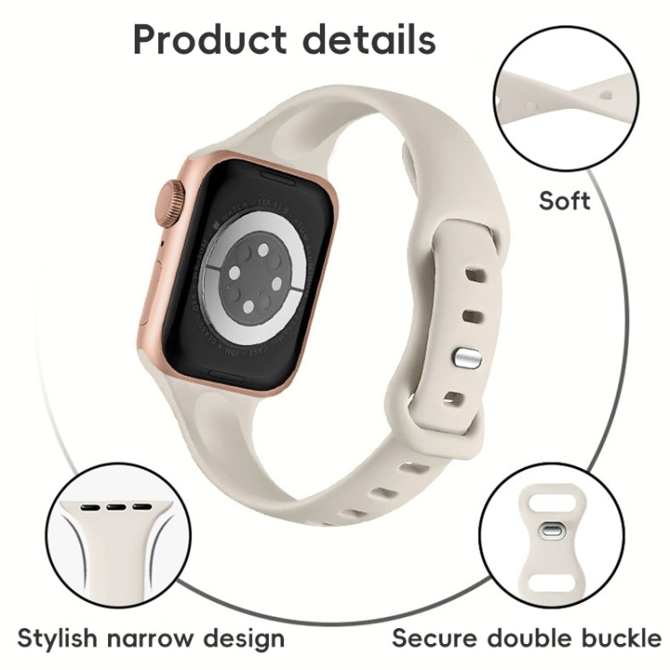 For Apple Watch Series 8 45mm Two Color Slim Butterfly Buckle Silicone Watch Band(Milk Tea Rock White) - free shipping - PMc TechLife - Order now!