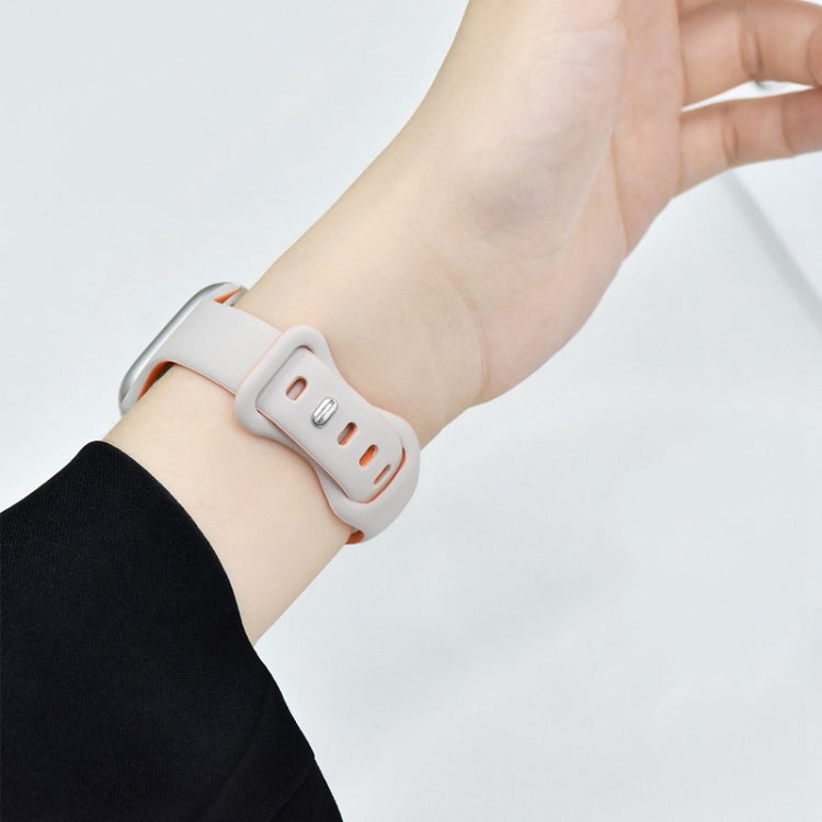 For Apple Watch SE 44mm Two Color Slim Butterfly Buckle Silicone Watch Band(White Fog Blue) - free shipping - PMc TechLife - Order now!