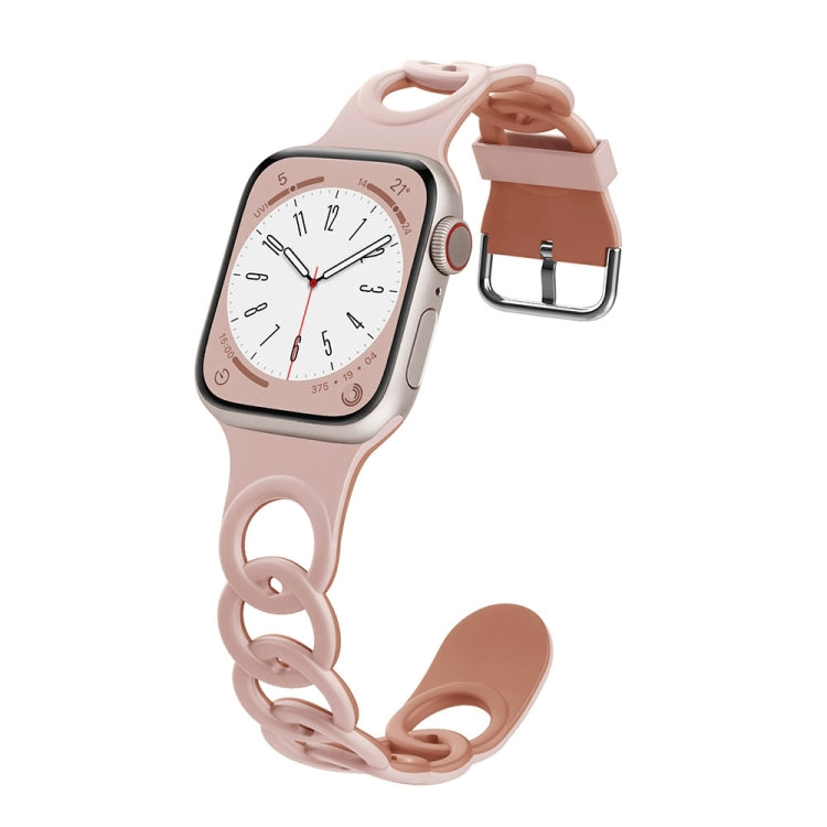 For Apple Watch Series 3 42mm Donut Hollow Silicone Watch Band(Pink Rose Grey) - free shipping - PMc TechLife - Order now!
