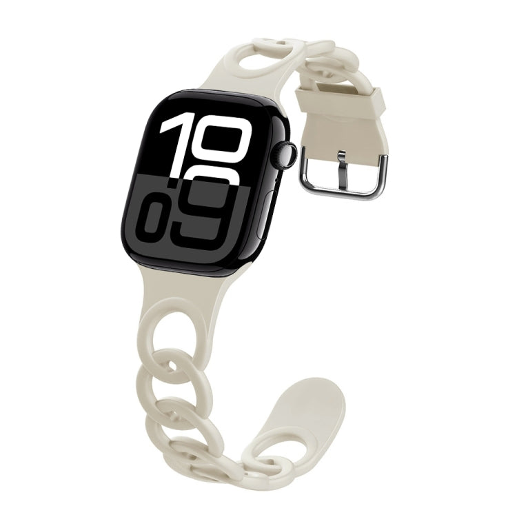 For Apple Watch Series 10 46mm Donut Hollow Silicone Watch Band(Antique White) - free shipping - PMc TechLife - Order now!