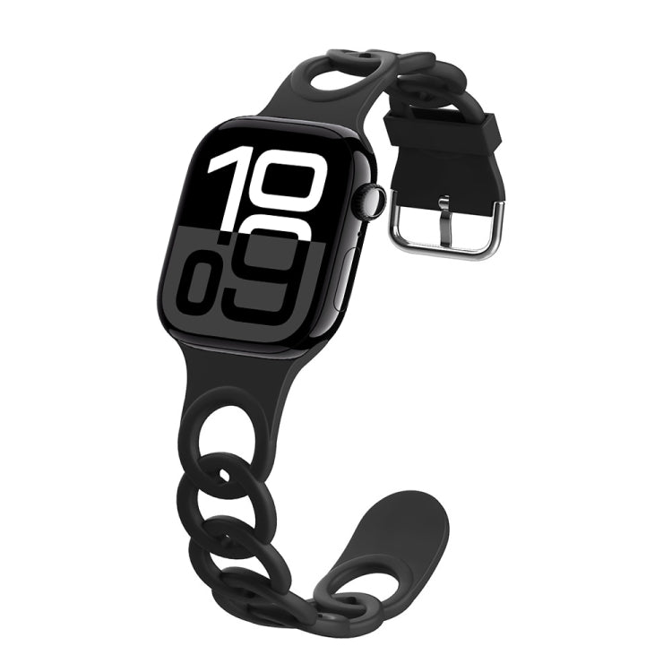 For Apple Watch Series 10 46mm Donut Hollow Silicone Watch Band(Black) - free shipping - PMc TechLife - Order now!